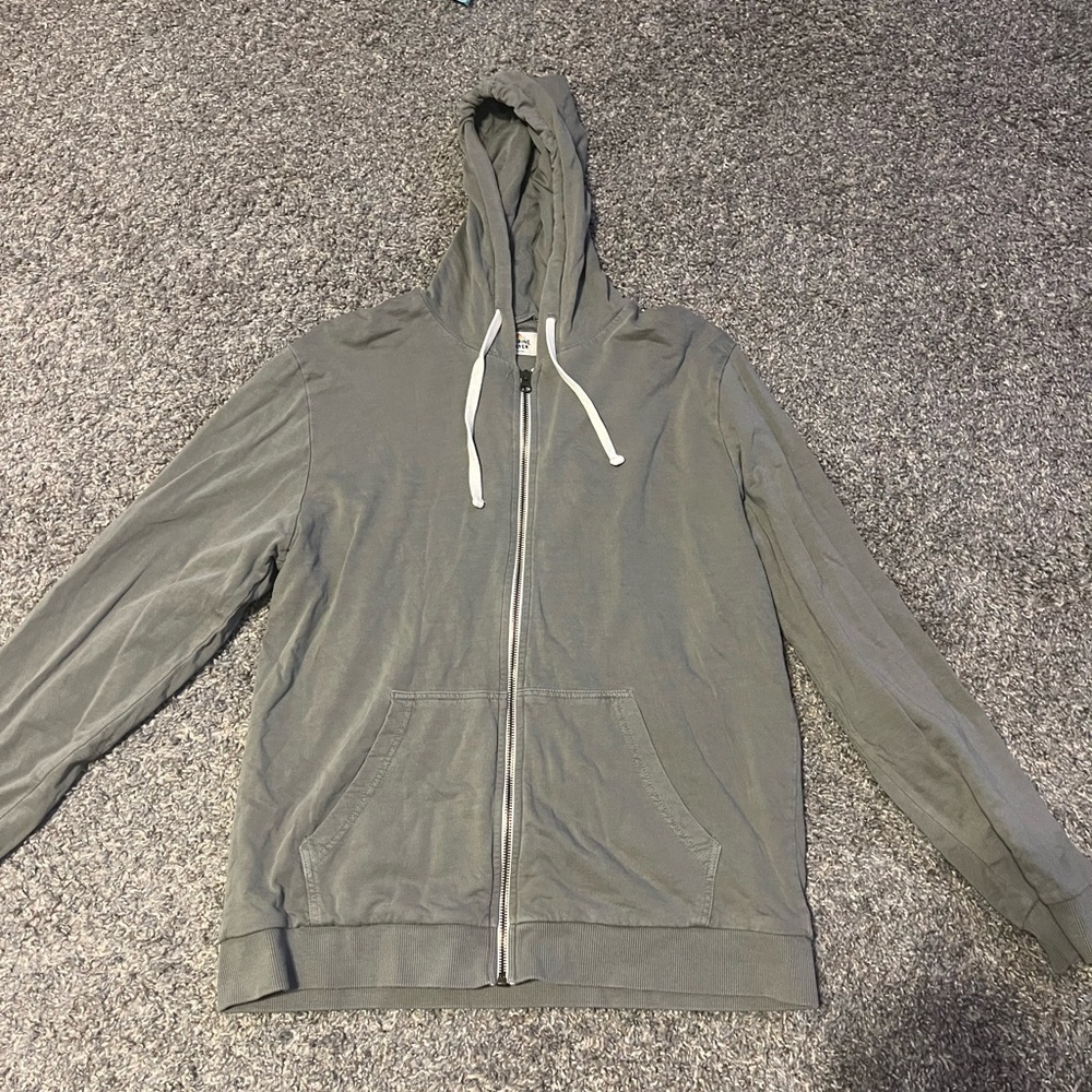 Marine Layer Afternoon Sage Green Zip Up Hoodie
